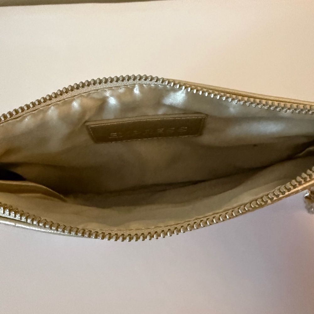 Express Gold Shimmer Wristlet with Chain Strap - Picture 4 of 5